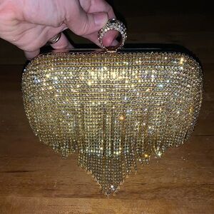 Gold Crystal Evening Clutch